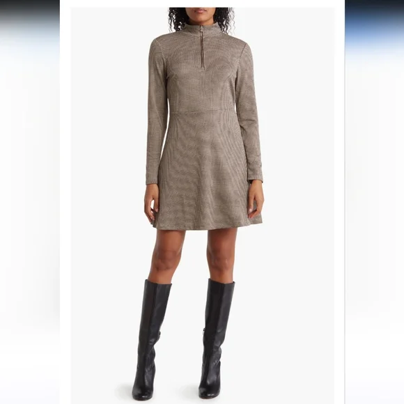 Tommy Hilfiger | Dresses | Mock Neck Long Sleeve Skater Dress | Poshmark